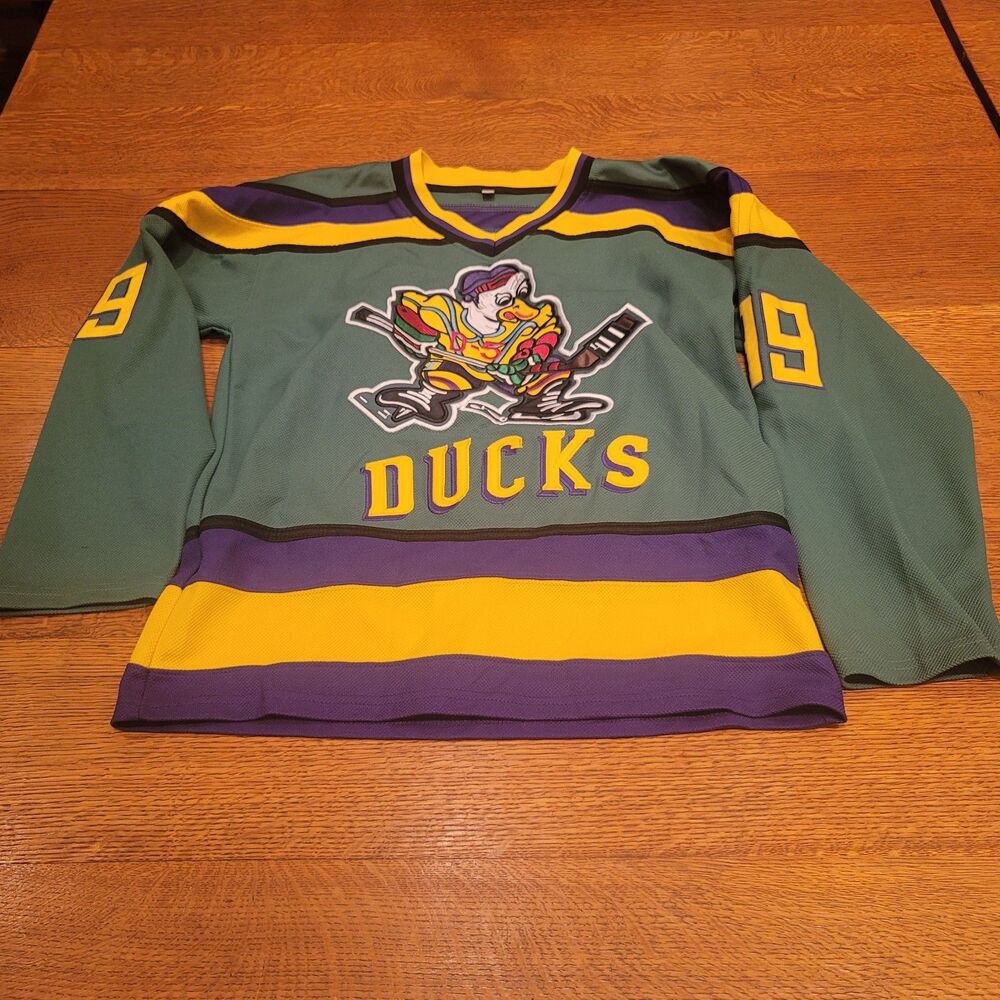 Mighty Ducks Adam Banks #99 Retro Hockey JerseyGreen Small